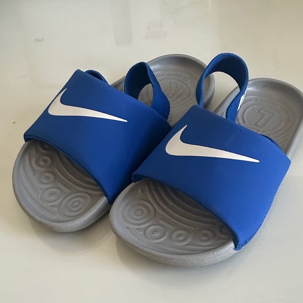 Nike Kids Royal Blue Slide Sandals